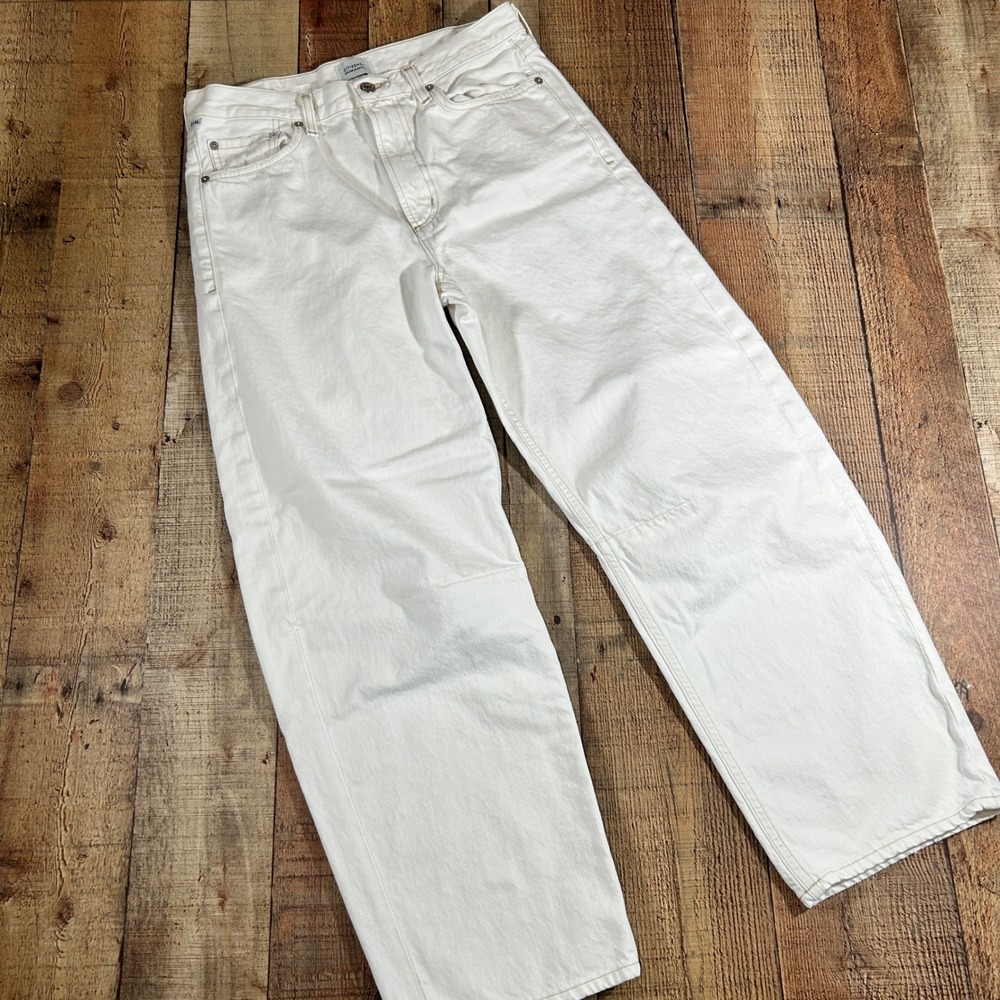 Citizens of Humanity Miro Jeans 28 Soft White Barrel Leg